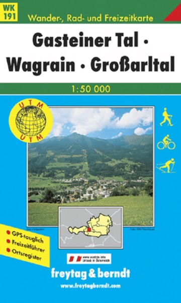 WK 191 Gasteinertal - Wagrain - Raurisertal - Grossarltal 1:50 000 / turistická mapa