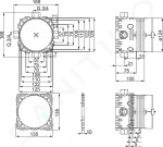 HANSA - Bluebox Montážní těleso pro baterii pod omítku DN20 80010000