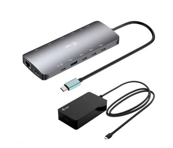I-tec USB-C Metal Nano 3x Display Dock, 2x HDMI 1x USB-C video,PD 140W + Universal Charger 140 W EDF_2108626