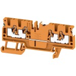 Weidmüller 2799160000 řadová svorka průchodky pružinové připojení , konektor oranžová 100 ks