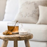 Bastion Collections Skleněný hrnek Hearts 400 ml, čirá barva, sklo