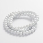 Skleněné korálky - bílé - ∅ 10 mm - 10 ks