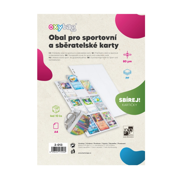 Průhledný obal A4 PP, SPORT karty, 80mic lesk