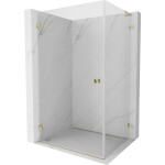 MEXEN/S - Lunar-B L sprchový kout dveře křídlové levá 85 x 80, transparent, zlato 832L-085-080-50-00-L