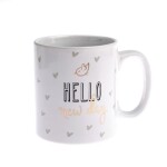 Hrnek porcelánový - HELLO 650 ml