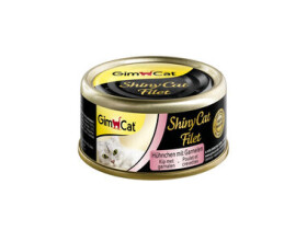 GIMBORN GimCat ShinyCat CHICKEN FILLET s krevetou v kuřecím vývaru konzerva 70 g (4002064413785)