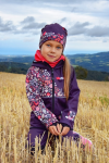 Dětská zateplená softshellová bunda WAMU Sova, fialová