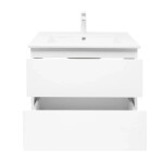 Koupelnová skříňka s keramickým umyvadlem SAT B-Way 59x50x45 cm bílá lesk BWAY260WU4B2 BWAY260WU4B2