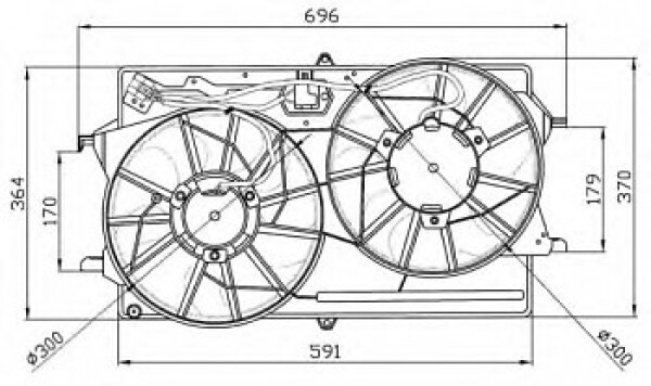 Ventilátor chlazení chladiče FORD FOCUS 1.8 DI TDDi TDCi 2.0 16V s klimatizací