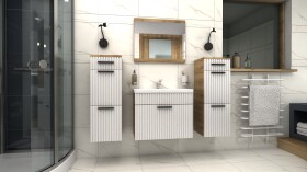 FRONTI Koupelnová sestava TERNI C bílý mat + dub artisan