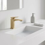 REA - Umyvadlová baterie PREMIUM Prime Brush Gold Low REA-B6775