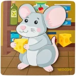 Woody Puzzle Baby - myška