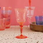 Rice Sklenice na víno Acrylic Peach 360 ml, oranžová barva, sklo