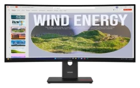 34" Lenovo ThinkVision T34Wd-40 černá / Monitor / VA / 3440 x 1440 / 21:9 / 120 Hz / HDMI / DP (64AEGAT1SE)