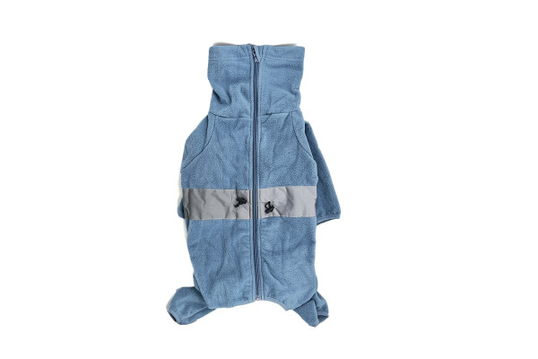 Komfort fleecová kombinéza pro psa Barva: Modrá, Délka zad (cm): 55, Obvod hrudníku: 70 - 78 cm