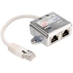 RJ45 síťový adaptér CAT 5e Zahnutý o 90° směrem nahoru [1x RJ45 zástrčka - 1x RJ45 zásuvka] 0.00 m černá Renkforce