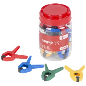 STREND PRO 215677 Svorka na klížení, 25mm, délka 55mm, plastová, sada 15ks