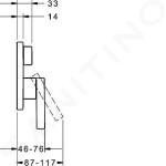 HANSA - Loft Vanová baterie pod omítku, s přepínačem pro 2 výstupy, chrom 87603003