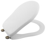KERASAN - RETRO WC sedátko Soft Close, polyester, bílá/bronz 108601