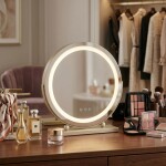 REA - Zrcadlo LED MAKE-UP L.Gold 40 cm HOM-01809