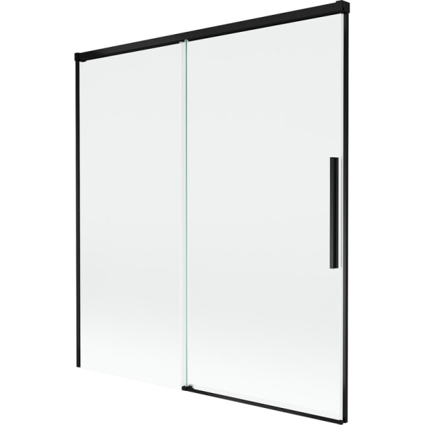 MEXEN/S - Rox vanová zástěna 2-křídlová posuvná 150 x 150, transparent, černá 8C9-150-001-70-00