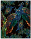 Obraz dřevěný: Peacocks, 450x520