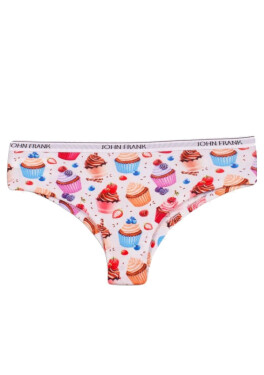 Dámské kalhotky John Frank WJFD-S106-BERRYCAKE Bílá XL