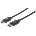 Manhattan USB-C kabel černý 1 m / Kabel / USB 2.0 / 480 Mbit/s (353342)