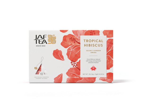 JAFTEA Secret Garden Tropical Hibiscus pyramidové sáčky 10x1,5g