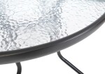 Rojaplast Zahradní stůl ZWMT Ø 80 cm kovový se skleněnou deskou