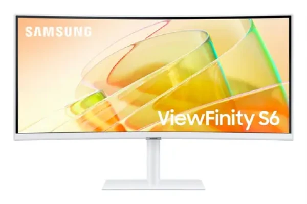 34" SAMSUNG ViewFinity S6 S65TC bílá / VA / 3440x1440 / 21:9 / 5ms / 3000:1 / 350cd-m2 / HDMI + DP / USB / VESA (LS34C650TAUXEN)