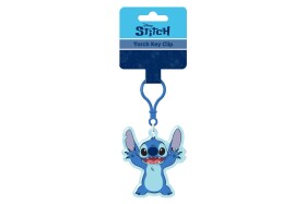 Přívěsek na klíče/Klíčenka Lilo a Stitch plast 11cm na baterie se světlem na kartě
