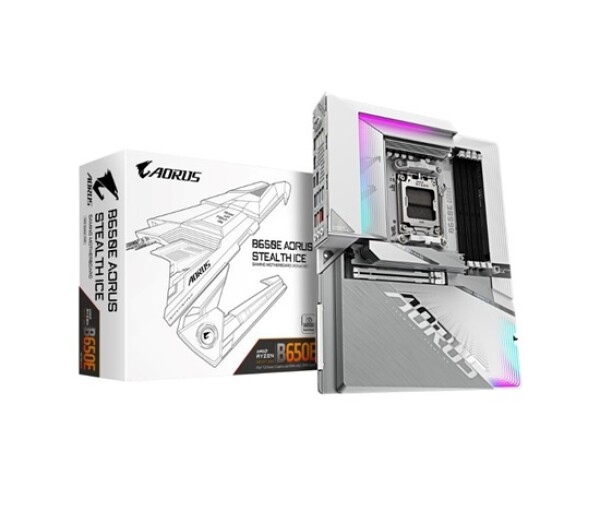 GIGABYTE MB Sc AM5 B650E AORUS STEALTH ICE, AMD B650, 4xDDR5, 2x HDMI, 1xUSB-C, WI-FI, E-ATX EDF_524979