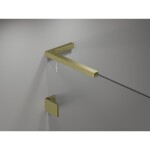 MEXEN/S - Lunar L sprchové dveře křídlové levé 105 cm, transparent, zlatá kartáčovaná 834L-105-000-55-00-L