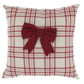 Chic Antique Povlak na polštář Cherry Bow 50 x 50 cm, červená barva, textil