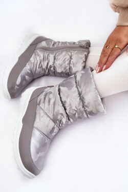 Dámské vysoké boty do sněhu Big Star KK274600 šedé 37