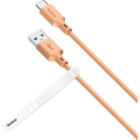 YENKEE YCU 315 OE SILIC Kabel USB-A (M) - USB-C (M) 1.5m oranžová / 15W (8590669356799)