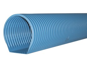 MIDAS Strasil DN/ID 200 LP částečně perf. 220°, PVC-U, tunelový průřez, tyč po 6 m modrá barva