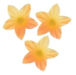 Dekorace oplatková - Květ mini 2 cm žlutý, 400 ks