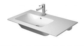 DURAVIT - ME by Starck Asymetrické umyvadlo 83x49 cm, 1 otvor pro baterii vlevo, s WonderGliss, matná bílá 23458332001