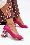 Kožené lodičky se zdobeným podpatkem Fuchsie Lewski Shoes 2608/K 40