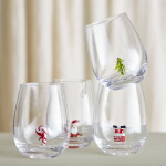 Bloomingville Vánoční skleničky Misa 560 ml – set 4 ks, čirá barva, sklo
