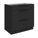 Spodní skříňka Aria 80 D 3S BB - Premium Box Barva korpusu: Bílá, Barva dvířek: WH - Crystal white AFM