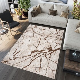 DumDekorace Stylový interiérový koberec béžově hnědý Šířka: 120 cm | Délka: 170 cm