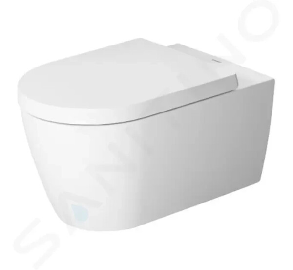 DURAVIT - ME by Starck Závěsné WC, Rimless, s WonderGliss, bílá/matná bílá 25290926001