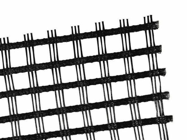 Měkká tkaná geomříž – Geogrid PES 120/30 - pevnost 120/30 kN/m - 5×50 m [250 m²]