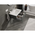 MEXEN/S - Orio koupelnová skříňka 70 cm s umyvadlem Otis, 1 šuplík, grafit mat/bílá mat 91A10-07023-1-BF66-W18M01