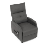 Křeslo polohovací, eletrické, šedá látka.