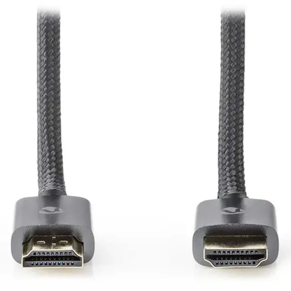Nedis Profigold HDMI 1 m šedá / Kabel HDMI / 4K 60Hz / ARC / 18 Gbps / Ethernet / Opletený (CVTB34000GY10)