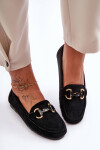 Kožené Dámské Mokasíny S Ozdobou Černé Dionira 37